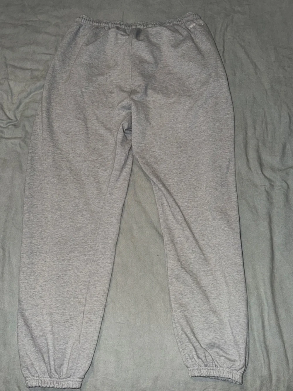 Nike Light Gray Heather Joggers with White Swoosh